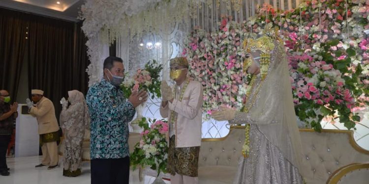 Walikota Serang Hadiri Simulasi Resepsi Pernikahan di Masa Pandemi Corona