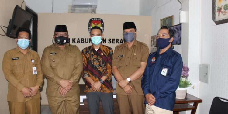 Ketua KPU Curhat Persoalan Tes Swab ke Pjs Kabupaten Serang