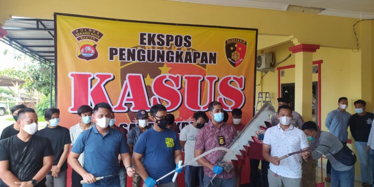 Polda Banten Amankan 10 Remaja Bawa Sajam Anggota Geng Motor All star