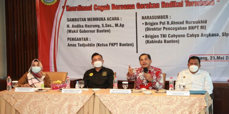 Wagub Andika Minta FKPT Banten Waspadai Penyebaran Radikalisme di Medsos