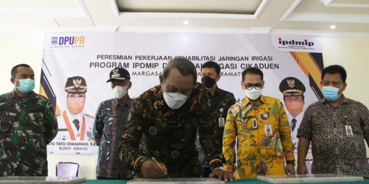 Irigasi di Kramatwatu Airi 209 Hektare Lahan Persawahan