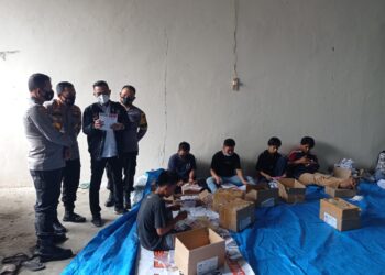 Kapolres Serang dan Karolog Polda Banten Kunjungi Gudang KPU Kabupaten Serang