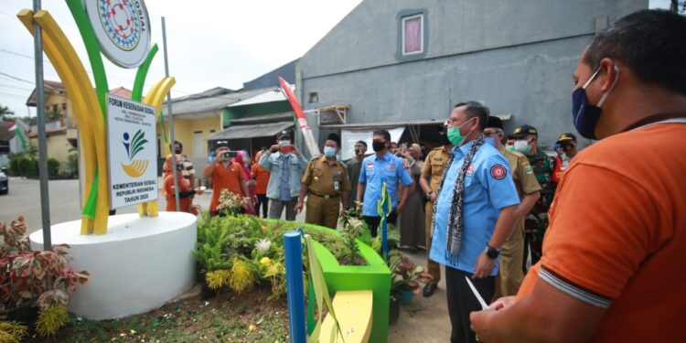 Kemensos Resmikan Tugu Keserasian Sosial di Tangerang