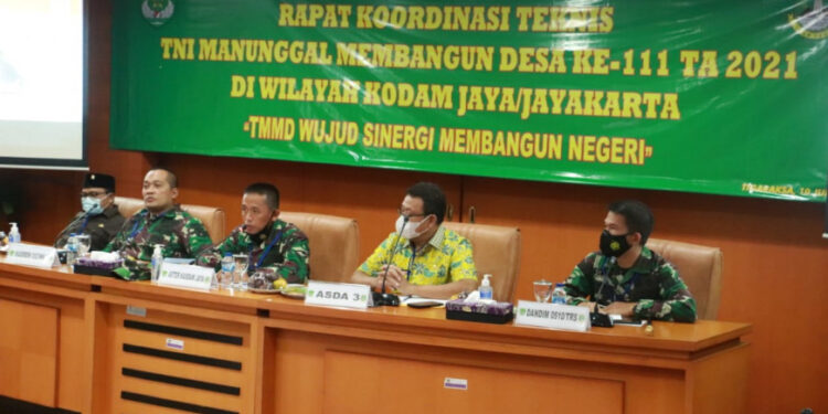 Pemkab Tangerang Bersama Kodim 0510 Gelar Rakornis TMMD ke-111