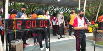 Bidpropam Polda Banten Mengamankan dan Mengawasi Kegiatan Kesamaptaan Jasmani