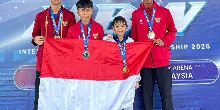 Di Hut RI, Empat Atlet Asal Kota Serang, Bawa 4 Medali Dari Kejuaraan Internasional di Malaysia